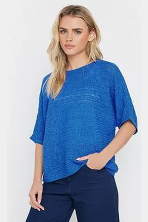 M&Co Slash Neck Short Sleeve Jumper