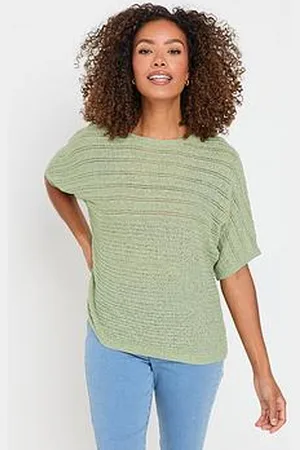 M&Co Slash Neck Short Sleeve Jumper