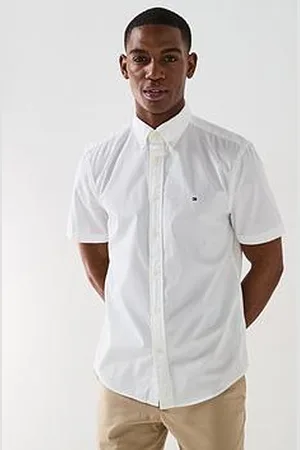 Tommy Hilfiger Flex Poplin Solid Short Sleeve Shirt
