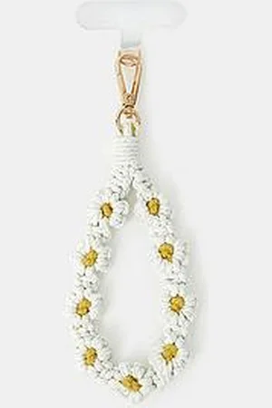 Accessorize Macrame Daisy Phone Wrist Strap
