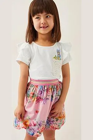 Monsoon Girls Floral Bunny Skirt