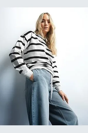 Long Tall Sally Tall Stripe Popper Sweat