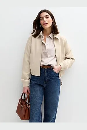 New Look Cream Bomber Jacket