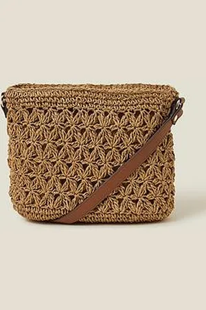 Accessorize Classic Raffia Cross Body Bag