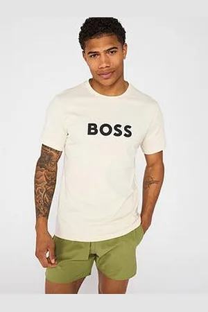 HUGO BOSS Chest Logo Crew Neck T-Shirt - White