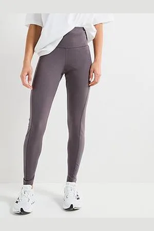 adidas Womens All Szn Rib High-Waist 7/8 Leggings - Dark Grey