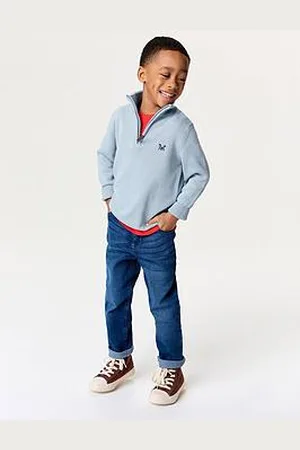 J.Crew Boys Organic Half Zip Knit Sweatshirt