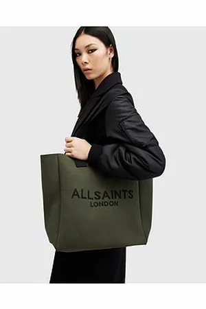AllSaints Izzy Large Logo Knitted Tote Bag