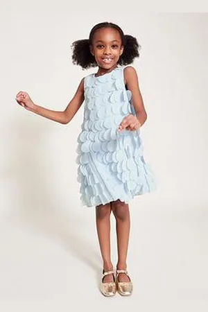 Monsoon Girls Jazzy Scallop Frill Shift Dress