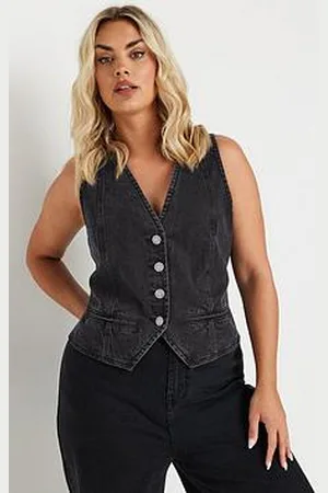 Yours Curve Denim Waistcoat