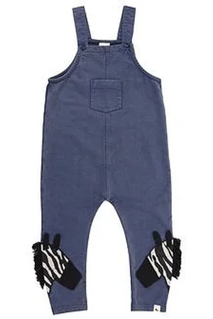 TURTLEDOVE Kids Zebra Legs Dungarees