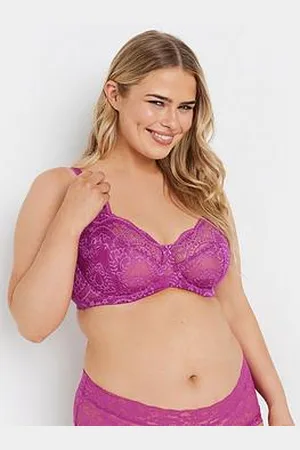 Yours Curve Swirl Lace Non Padded Underwired Bra