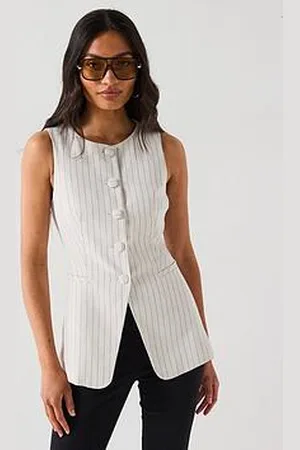 Very Stripe Button Through Waistcoat