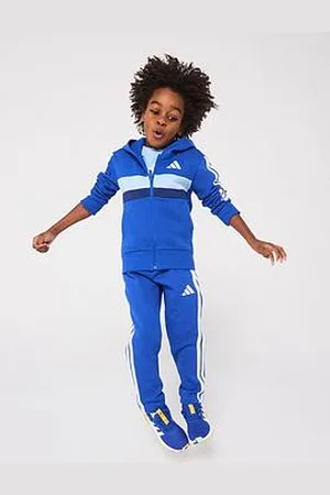 adidas Kids Unisex Seasonal Essentials Tiberio 3-Stripes Fleece Track Suit