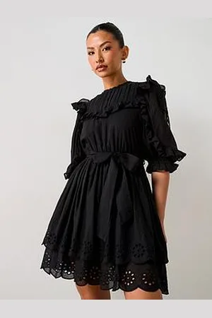 Very Frill Embroidered Mini Dress