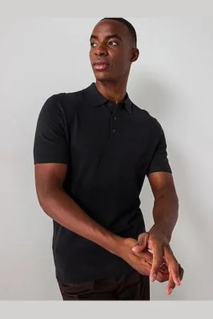 MANGO Andrew Textured Short Sleeve Knitted Polo Shirt