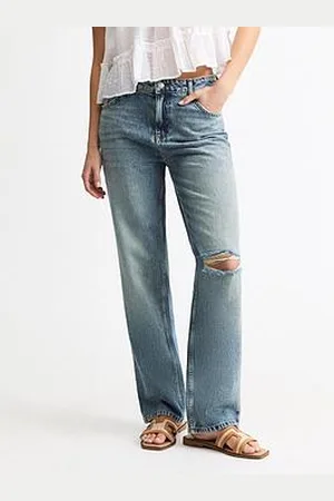 New Look Daphne Ripped Straight Leg Jeans