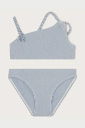 Monsoon Girls Stripe Asymmetrical Bikini Set
