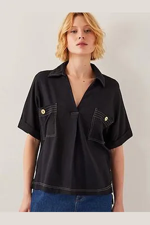 Monsoon Feyn Fabric Mix Top