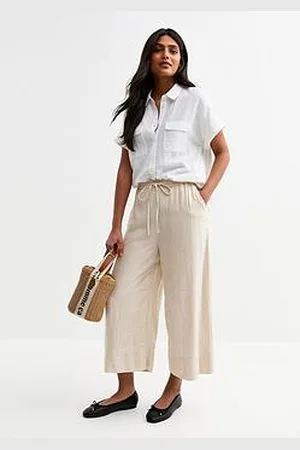 New Look Louis Linen Crop Trousers