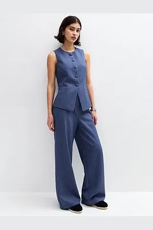 New Look Tailored Pinstripe Wide Leg Trousers