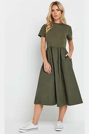 M&Co Petite Short Sleeve Midi Dress