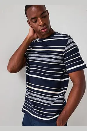 MANGO Roger Casual Striped Short Sleeve Crew Neck T-Shirt