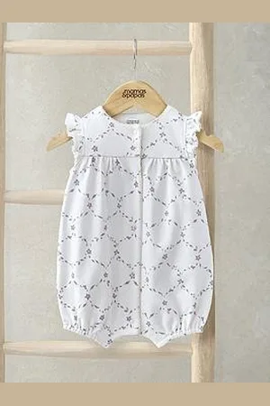 Mamas & Papas Baby Girls Trellis Print Shortie Romper