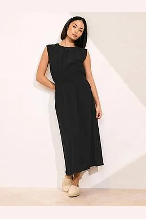 PixieGirl Petite Shirred Waist Midi Dress