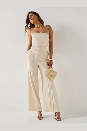 Very Strapless Belted Jumpsuit
