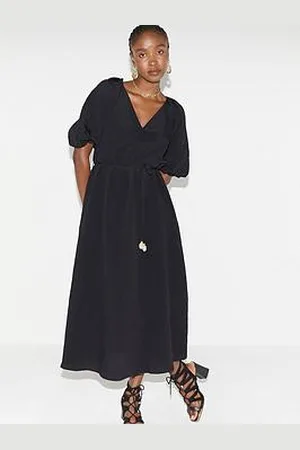 River Island Belted Puff Sleeve Dress