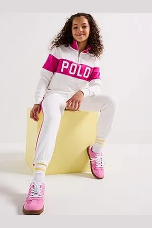 Ralph Lauren Girls Zip Sweat Top - Pink/