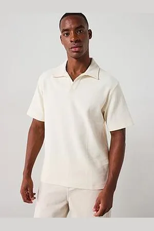 MANGO Xavi Casual Textured Open Collar Polo Shirt
