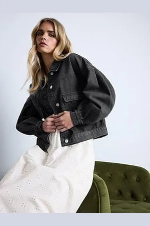 PixieGirl Petite Balloon Sleeve Denim Jacket