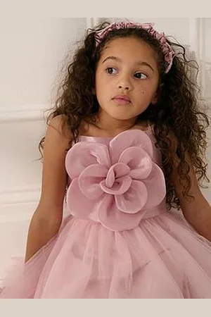 Monsoon Girls Annabelle Flower Bodice Tulle Dress