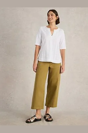 White Stuff Weaver Notch Neck Top