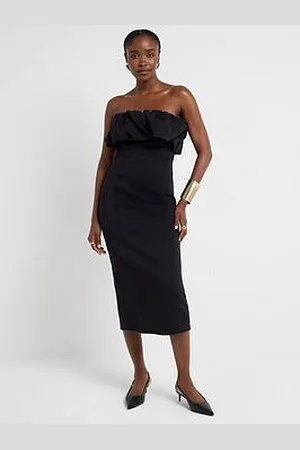 River Island Bandeau Bodycon Midi Dress