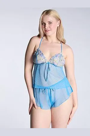 Boux Avenue Fleur Embroidery Cami & Short Set - Mix