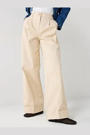 Very Turn Up Straight Leg Trousers - Butter Lemon