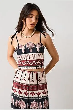 Very Cropped Desert Co-Ord Top - Multi