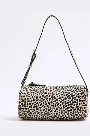 River Island Leather Animal Print Shoulder Bag