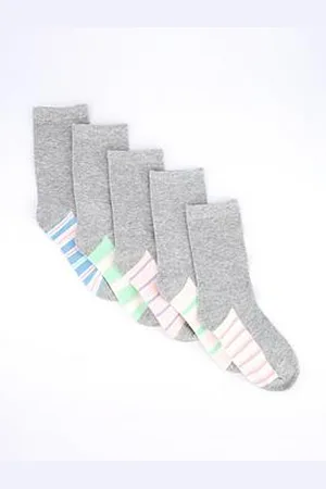 Everyday Basic 5Pk Printed Ankle Socks