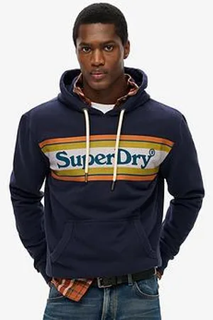 Superdry Venue Logo Stripe Relaxed Fit Hoodie