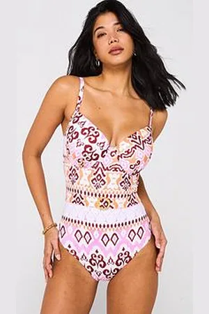 Very Underwired Pleated Cup Belted Swimsuit