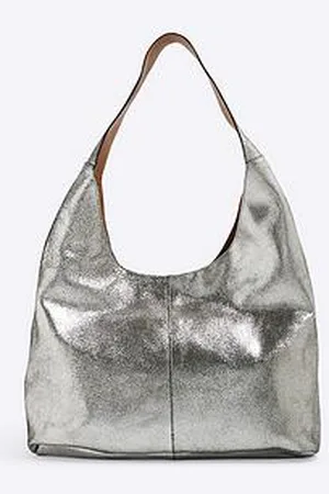 River Island Metallic Leather Slouch