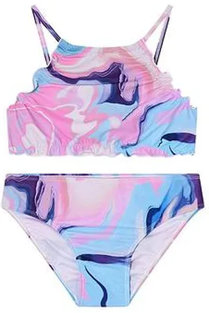 Monsoon Girls Storm Marble Scalloped Bikini