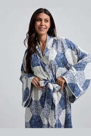 Lily & Lionel Corina Aster Patchwork Print Robe