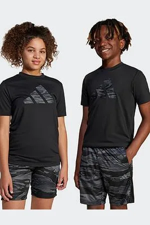 adidas Junior Boys Training Essentials Camo-Print T-Shirt