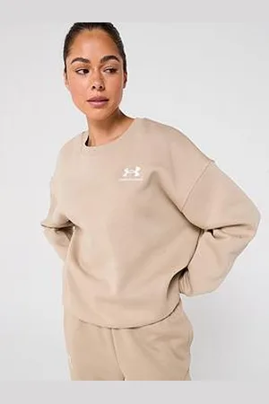 Under Armour Womens Training Icon Fleece Oversized Crew Sweatshirt - Green