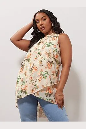 Yours Curve Floral High Low Layered Blouse
